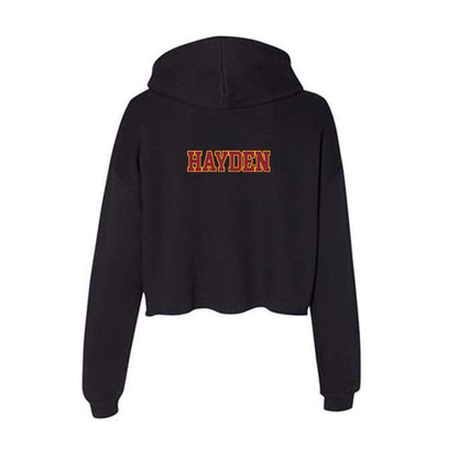 ULM - NCAA Men's Track & Field : Dylan Hayden - Women's Crop Fleece Hoodie-1