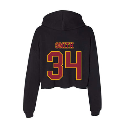 ULM - NCAA Football : Ozarrio Smith - Women's Crop Fleece Hoodie-1