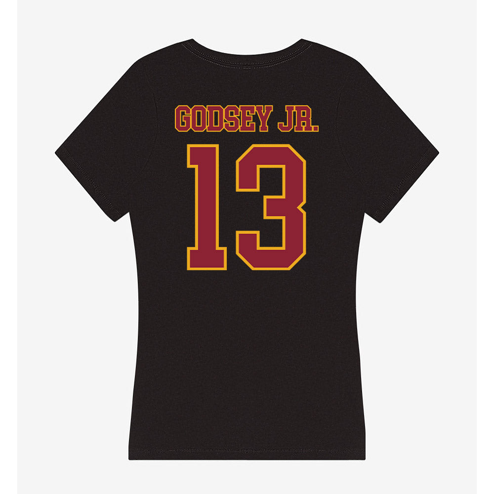 ULM - NCAA Football : David Godsey Jr. - Women's V-Neck T-Shirt-1