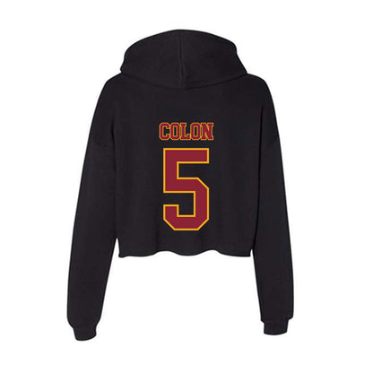 ULM - NCAA Women's Volleyball : Amelia Colon - Women's Crop Fleece Hooded Sweatshirt-1