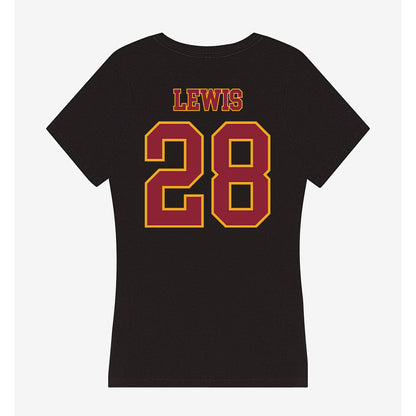 ULM - NCAA Football : Dorian Lewis - Women's V-Neck T-Shirt-1