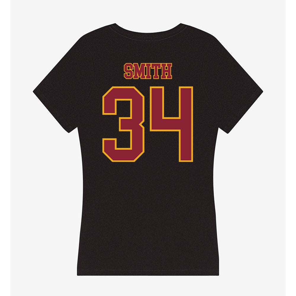 ULM - NCAA Football : Ozarrio Smith - Women's V-Neck T-Shirt-1