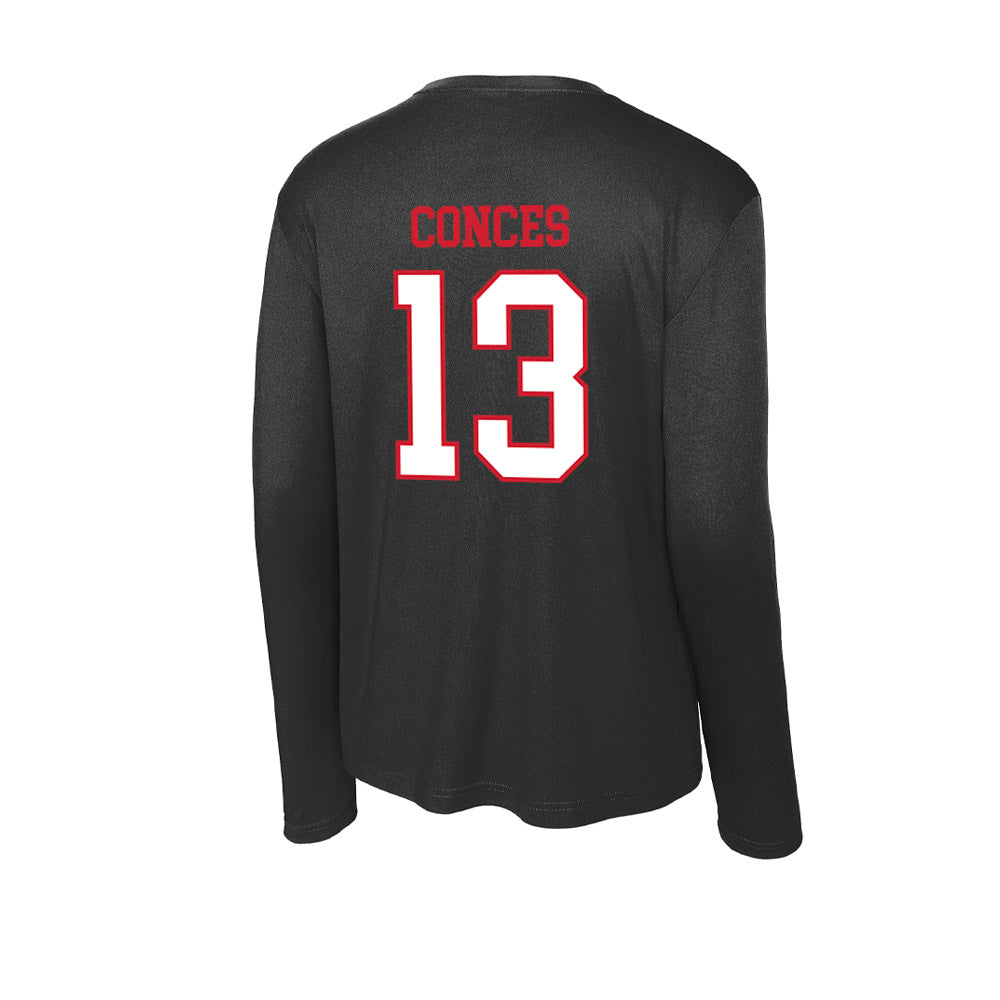 Northeastern - NCAA Men's Soccer : Richard Conces - Activewear Long Sleeve T-Shirt-1