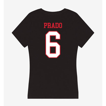 Northeastern - NCAA Men's Soccer : Jaden Prado - Women's V-Neck T-Shirt-1