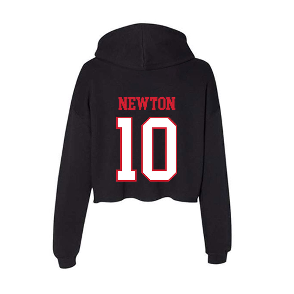 Northeastern - NCAA Men's Basketball : Miles Newton - Women's Crop Fleece Hoodie-1