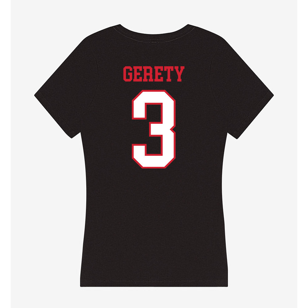 Northeastern - NCAA Baseball : Ryan Gerety - Women's V-Neck T-Shirt-1