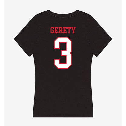 Northeastern - NCAA Baseball : Ryan Gerety - Women's V-Neck T-Shirt-1