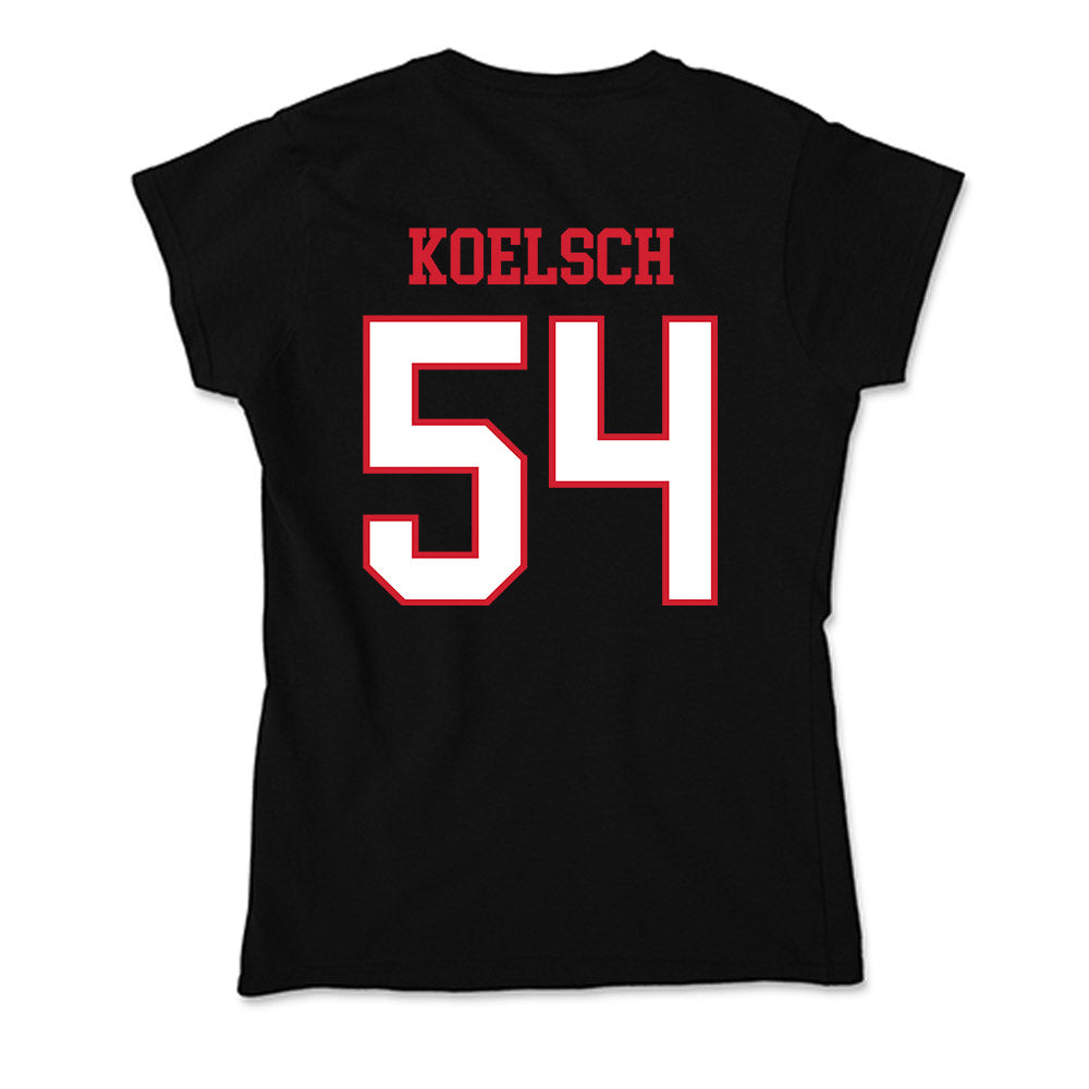 Northeastern - NCAA Men's Basketball : Liam Koelsch - Soft Style Women’s T-Shirt-1