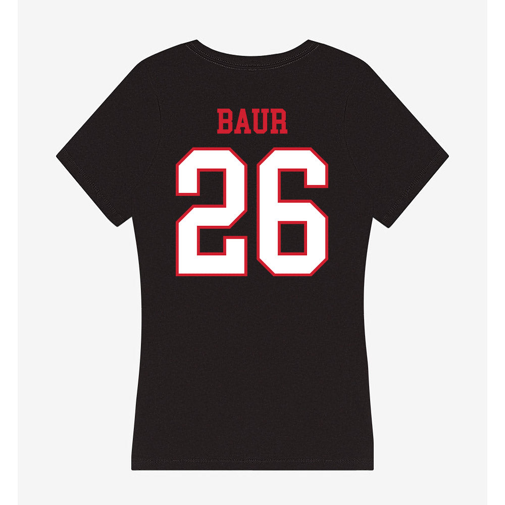 Northeastern - NCAA Women's Soccer : Scarlett Baur - Women's V-Neck T-Shirt-1