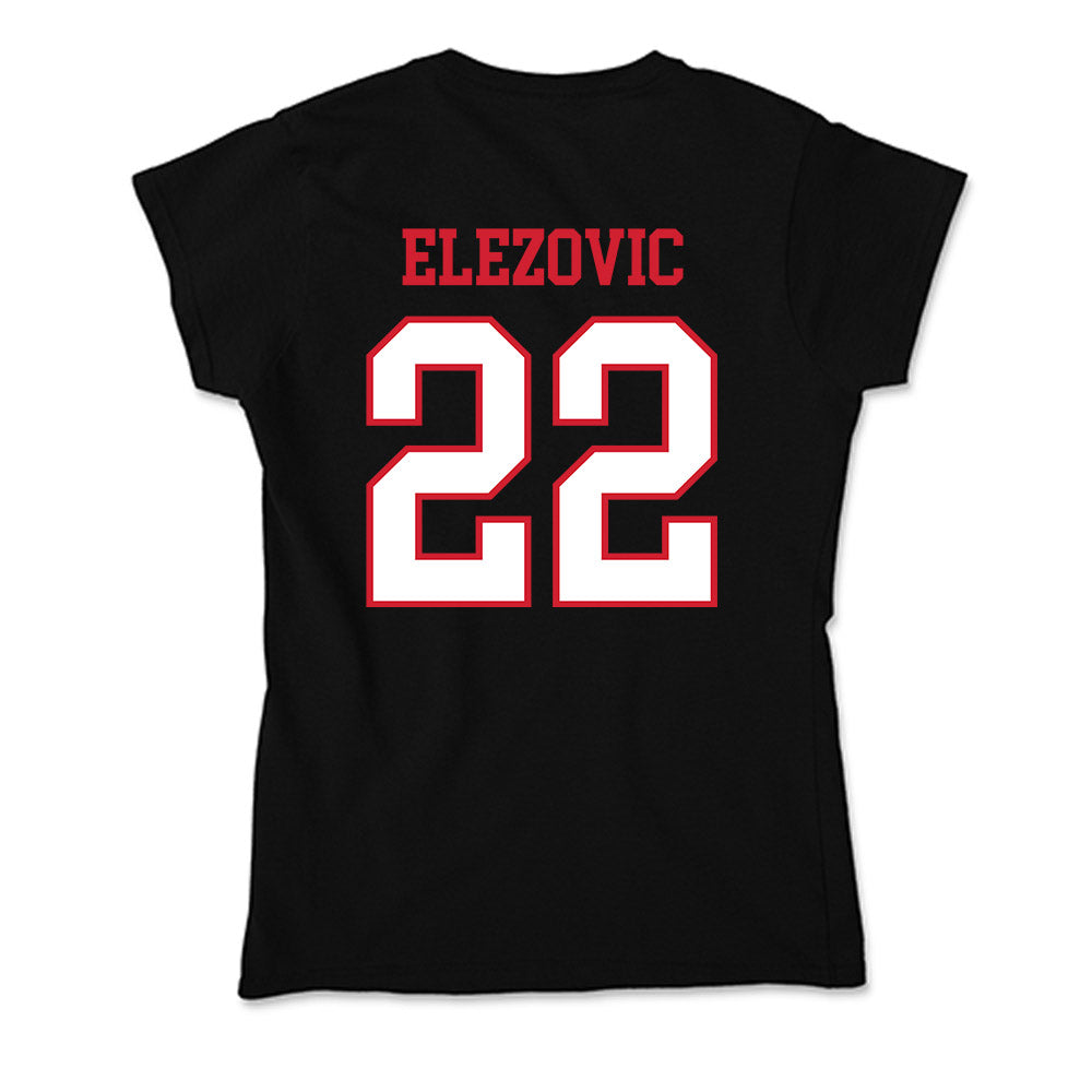 Northeastern - NCAA Men's Basketball : Haris Elezovic - Soft Style Women’s T-Shirt-1
