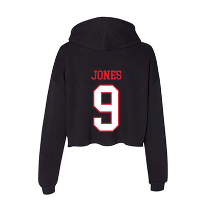 Northeastern - NCAA Men's Ice Hockey : Noah Jones - Women's Crop Fleece Hoodie-1