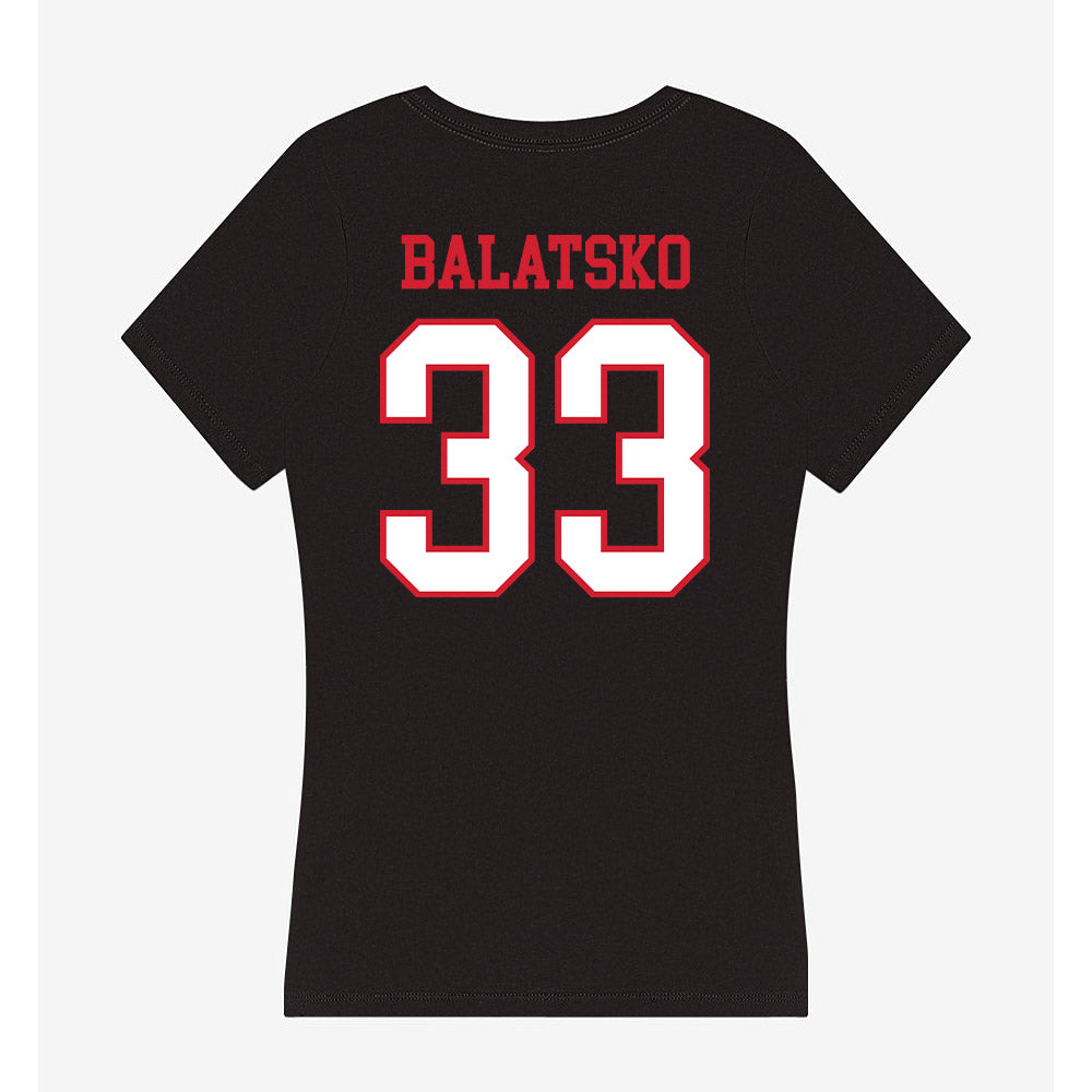 Northeastern - NCAA Men's Soccer : Sergey Balatsko - Women's V-Neck T-Shirt-1
