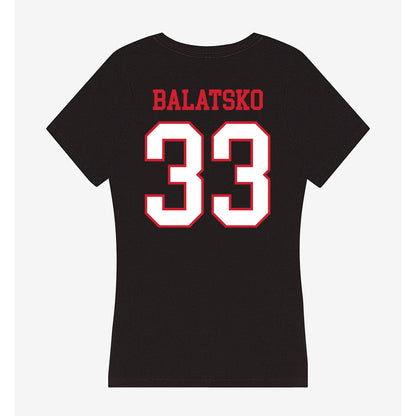 Northeastern - NCAA Men's Soccer : Sergey Balatsko - Women's V-Neck T-Shirt-1