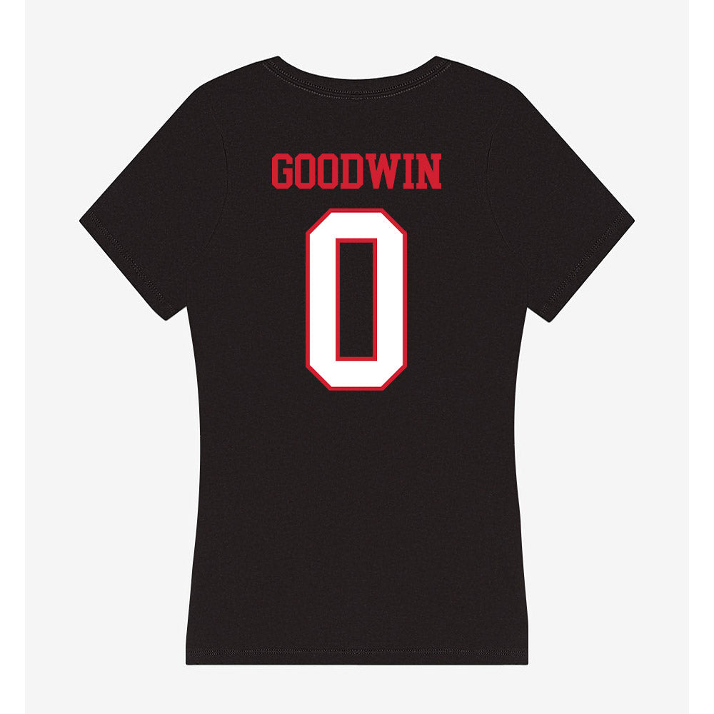 Northeastern - NCAA Men's Basketball : Josh Goodwin - Women's V-Neck T-Shirt-1