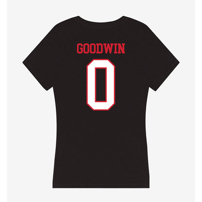 Northeastern - NCAA Men's Basketball : Josh Goodwin - Women's V-Neck T-Shirt-1