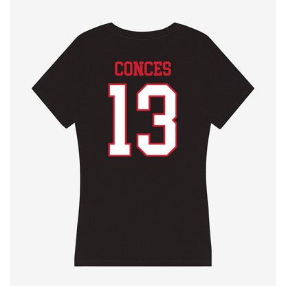 Northeastern - NCAA Men's Soccer : Richard Conces - Women's V-Neck T-Shirt-1