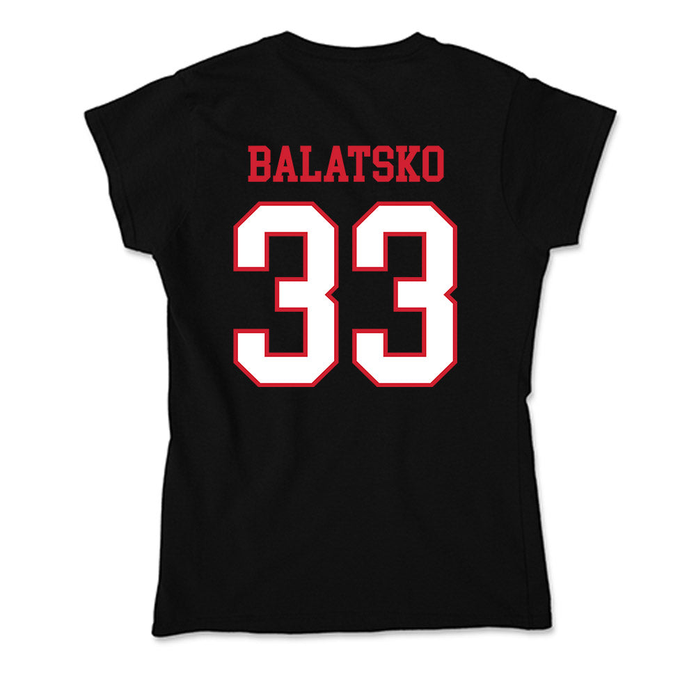 Northeastern - NCAA Men's Soccer : Sergey Balatsko - Soft Style Women’s T-Shirt-1