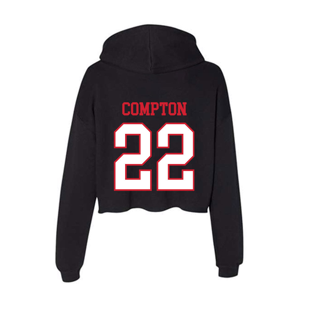 Northeastern - NCAA Women's Ice Hockey : Peyton Compton - Women's Crop Fleece Hoodie-1