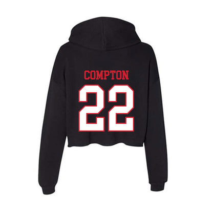 Northeastern - NCAA Women's Ice Hockey : Peyton Compton - Women's Crop Fleece Hoodie-1