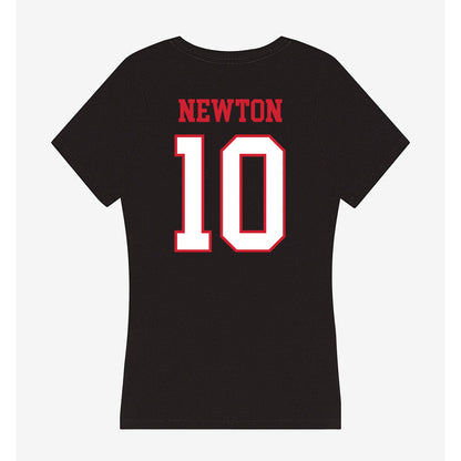 Northeastern - NCAA Men's Basketball : Miles Newton - Women's V-Neck T-Shirt-1