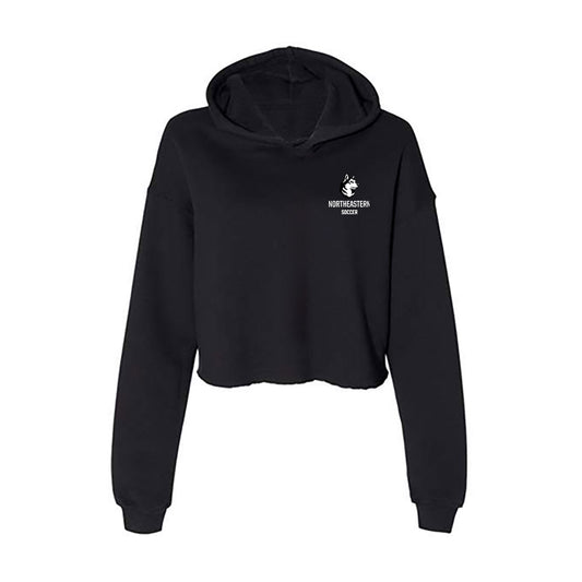 Northeastern - NCAA Men's Soccer : Richard Conces - Women's Crop Fleece Hooded Sweatshirt-0