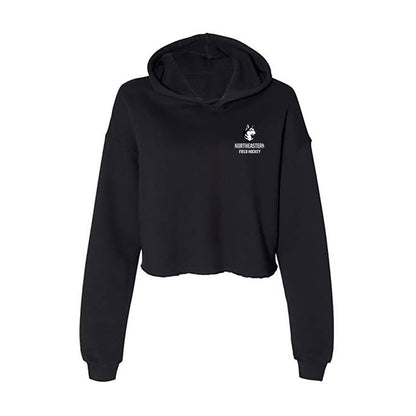 Northeastern - NCAA Women's Field Hockey : Camille Armaganian - Women's Crop Fleece Hooded Sweatshirt-0
