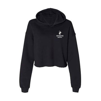 Northeastern - NCAA Men's Basketball : Miles Newton - Women's Crop Fleece Hoodie-0
