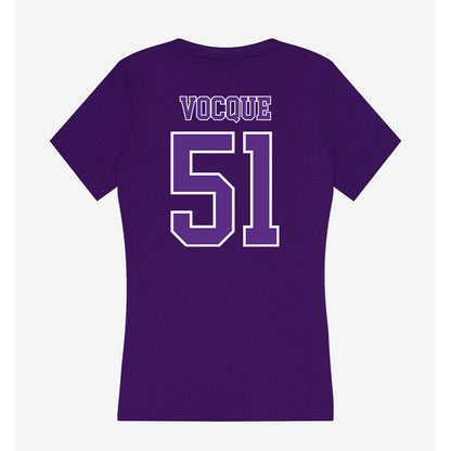 Central Arkansas - NCAA Football : Kyle Vocque - Women's V-Neck T-Shirt-1