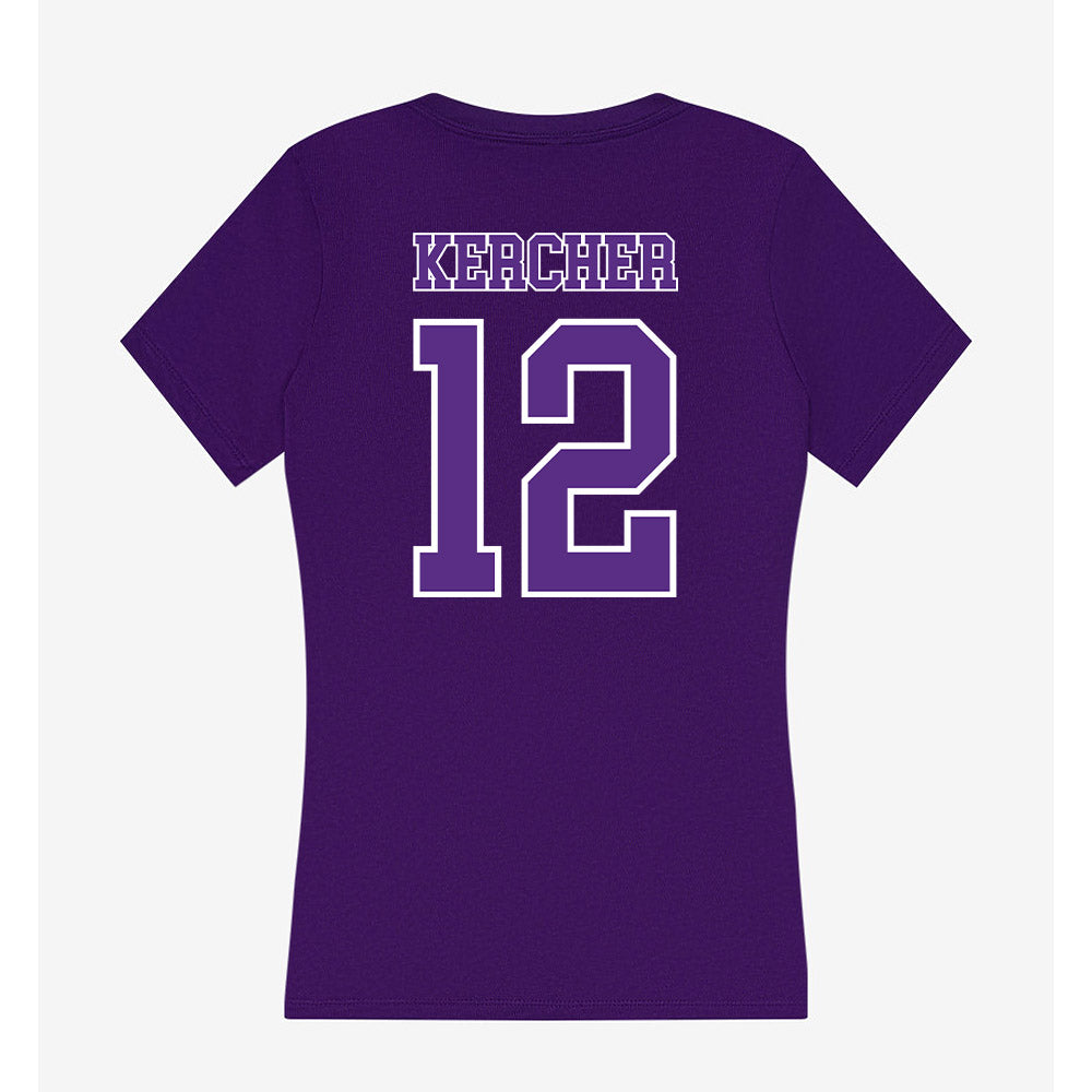 Central Arkansas - NCAA Women's Soccer : Emerson Kercher - Women's V-Neck T-Shirt-1