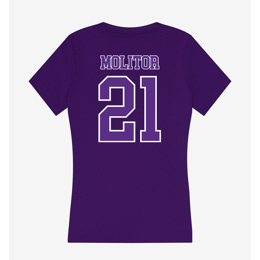 Central Arkansas - NCAA Softball : Grace Molitor - Women's V-Neck T-Shirt-1