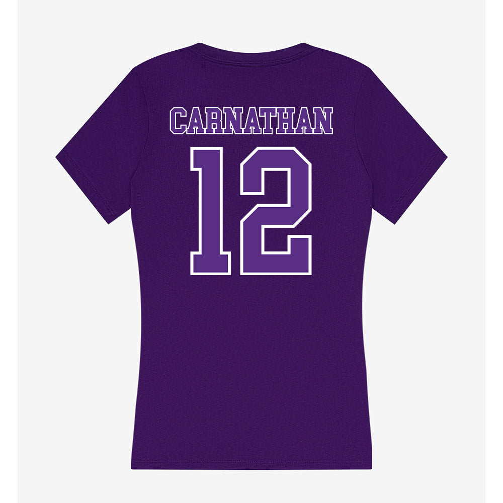 Central Arkansas - NCAA Women's Volleyball : Sarah Carnathan - Women's V-Neck T-Shirt-1