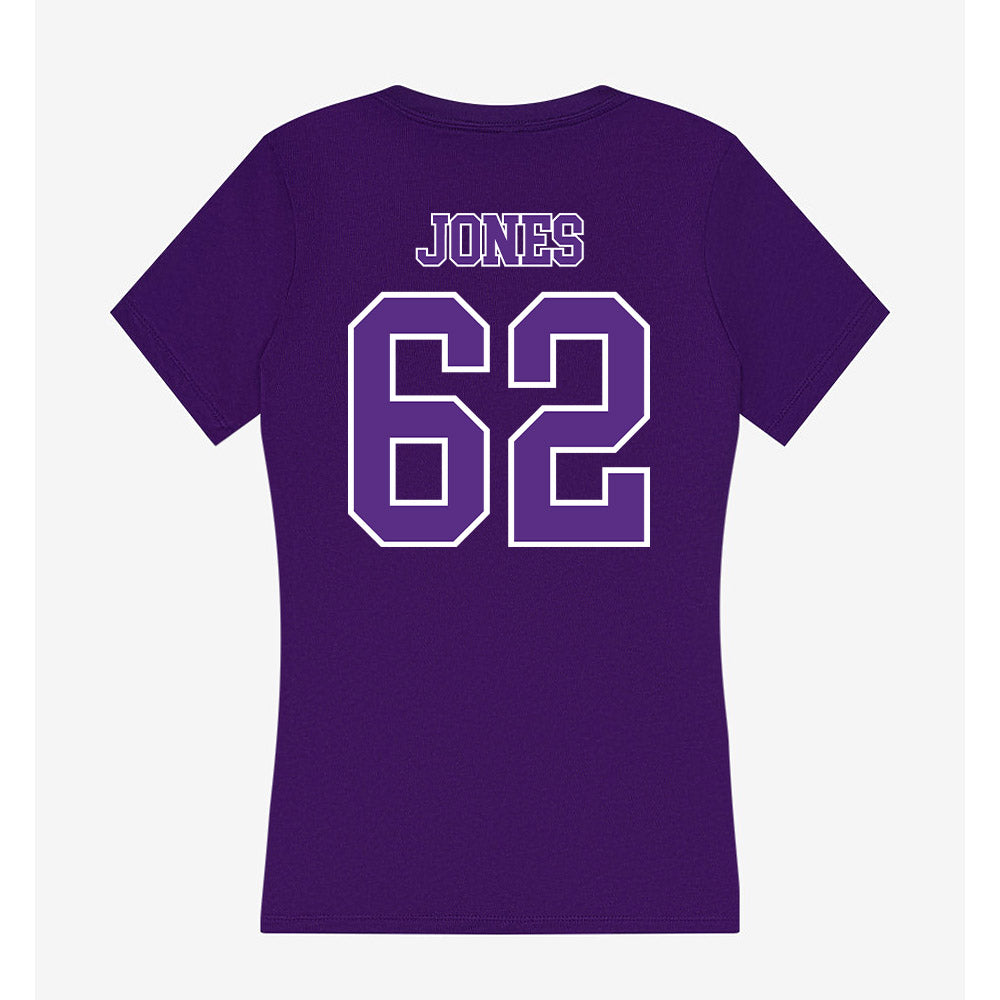 Central Arkansas - NCAA Football : Caleb Jones - Women's V-Neck T-Shirt-1