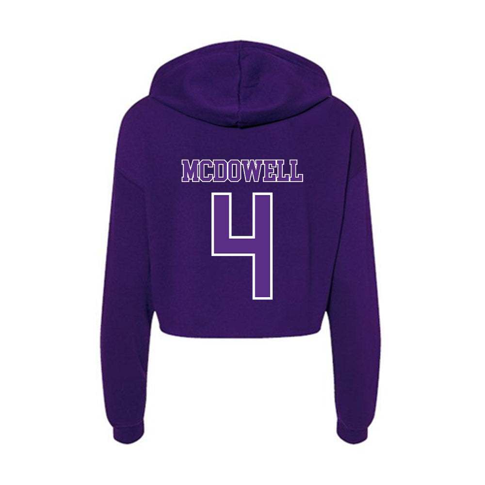 Central Arkansas - NCAA Football : Quentin McDowell - Women's Crop Fleece Hoodie-1