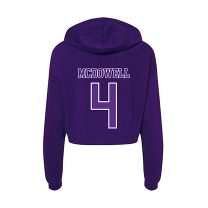 Central Arkansas - NCAA Football : Quentin McDowell - Women's Crop Fleece Hoodie-1