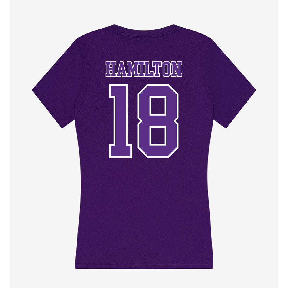 Central Arkansas - NCAA Baseball : Denver Hamilton - Women's V-Neck T-Shirt-1