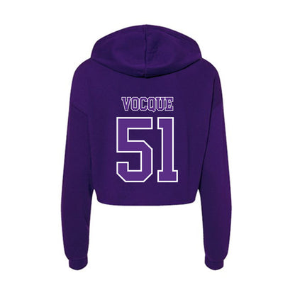 Central Arkansas - NCAA Football : Kyle Vocque - Women's Crop Fleece Hoodie-1