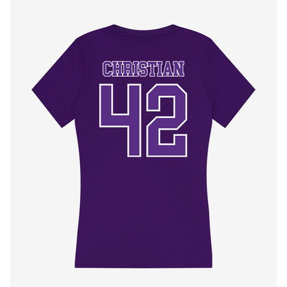 Central Arkansas - NCAA Softball : Renee Christian - Women's V-Neck T-Shirt-1