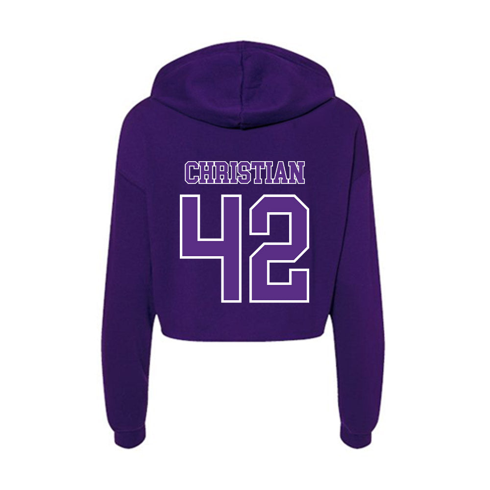 Central Arkansas - NCAA Softball : Renee Christian - Women's Crop Fleece Hoodie-1