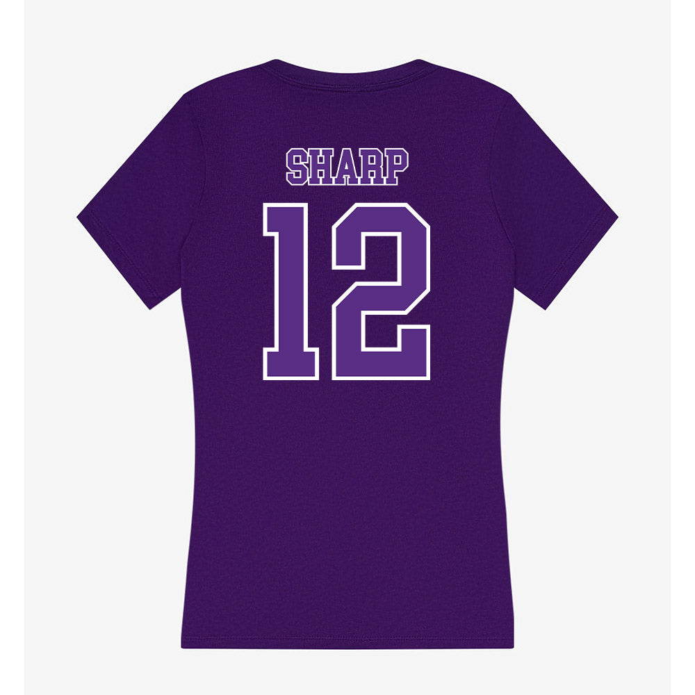 Central Arkansas - NCAA Beach Volleyball : Brooke Sharp - Women's V-Neck T-Shirt-1