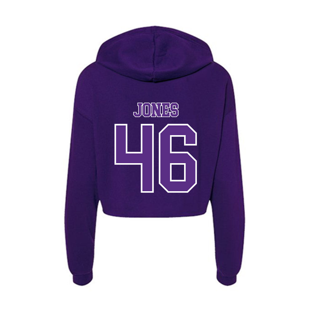 Central Arkansas - NCAA Football : Caleb Jones - Women's Crop Fleece Hooded Sweatshirt-1