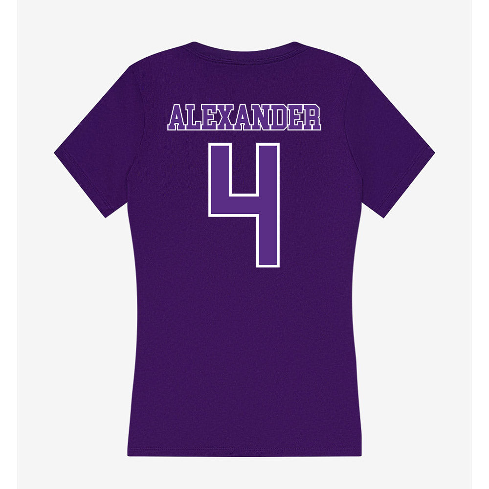 Central Arkansas - NCAA Baseball : Carter Alexander - Women's V-Neck T-Shirt-1