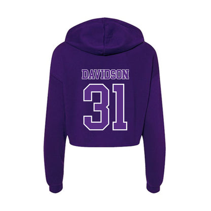 Central Arkansas - NCAA Football : Desmond Davidson - Women's Crop Fleece Hooded Sweatshirt-1
