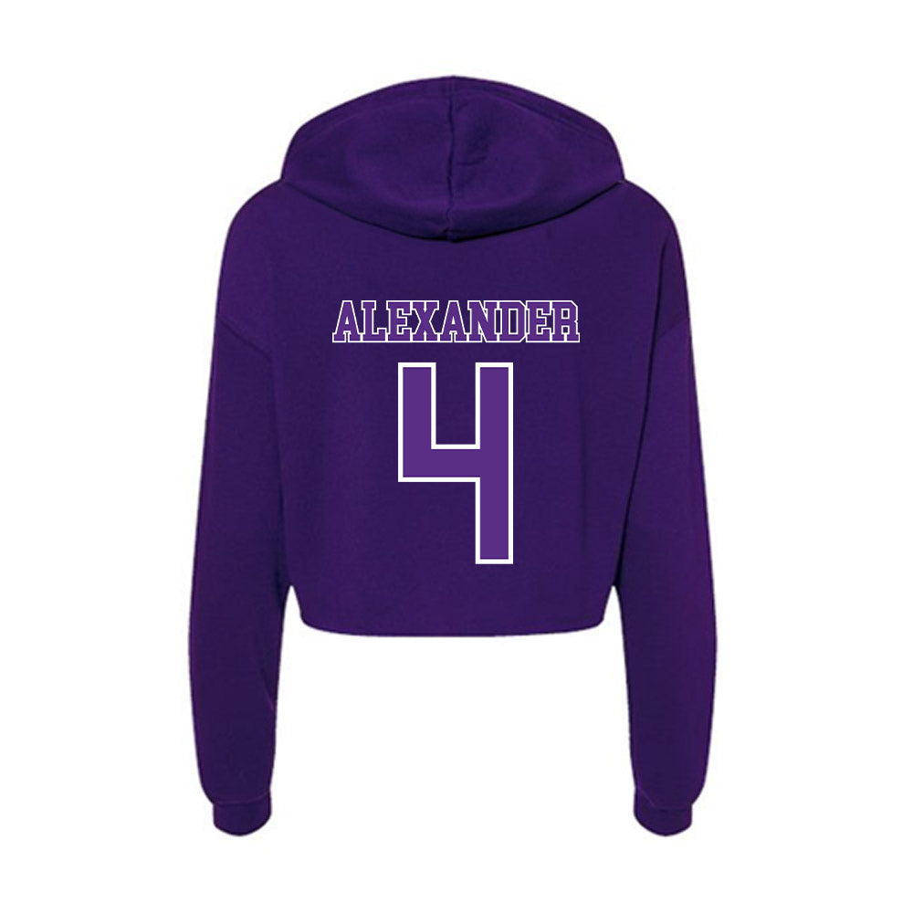 Central Arkansas - NCAA Baseball : Carter Alexander - Women's Crop Fleece Hoodie-1