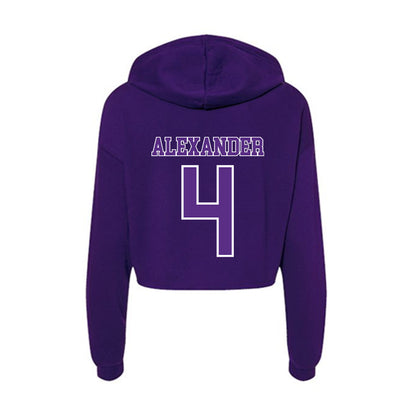 Central Arkansas - NCAA Baseball : Carter Alexander - Women's Crop Fleece Hoodie-1