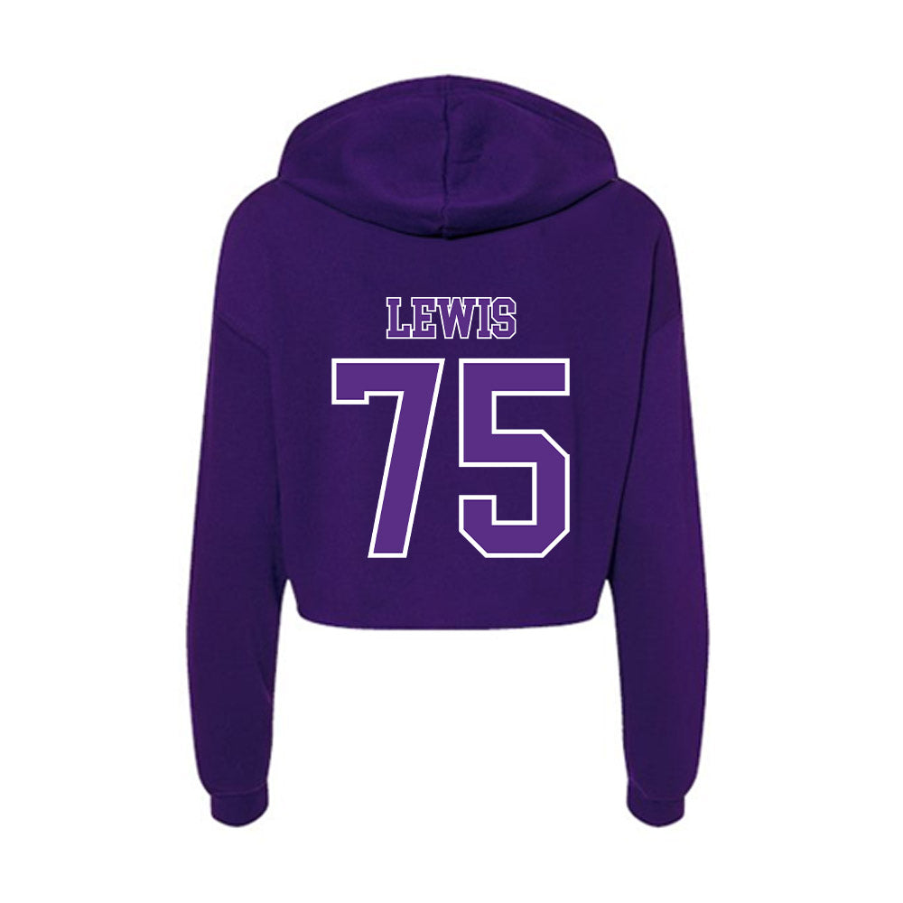 Central Arkansas - NCAA Football : Abrum Lewis - Women's Crop Fleece Hoodie-1