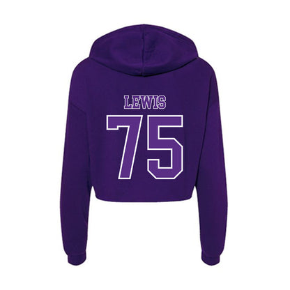 Central Arkansas - NCAA Football : Abrum Lewis - Women's Crop Fleece Hoodie-1