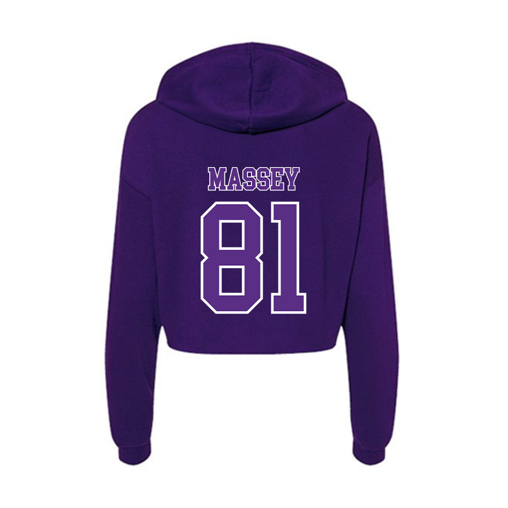 Central Arkansas - NCAA Football : Camron Massey - Women's Crop Fleece Hooded Sweatshirt-1