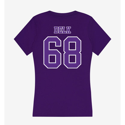 Central Arkansas - NCAA Football : Franklin Delk - Women's V-Neck T-Shirt-1