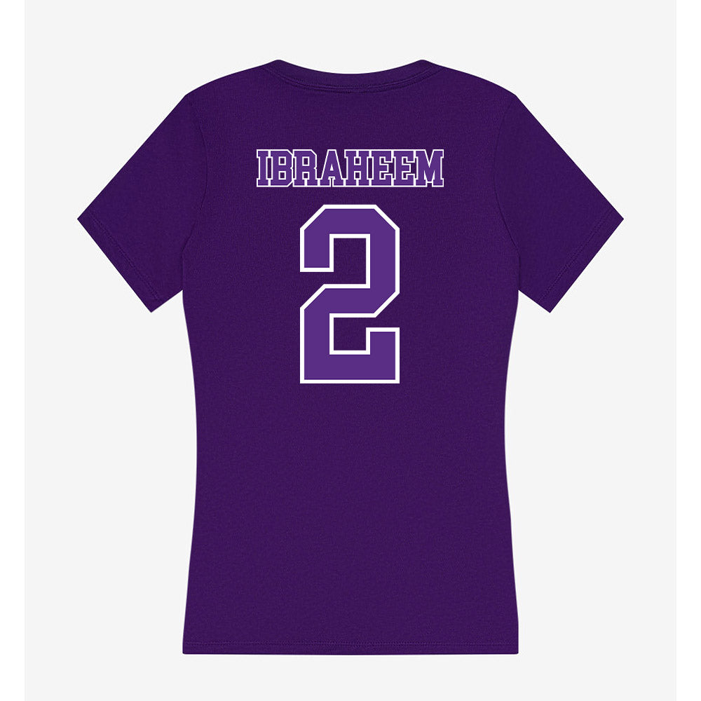 Central Arkansas - NCAA Men's Soccer : Faris Ibraheem - Women's V-Neck T-Shirt-1