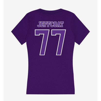 Central Arkansas - NCAA Football : Lane Jeffcoat - Women's V-Neck T-Shirt-1